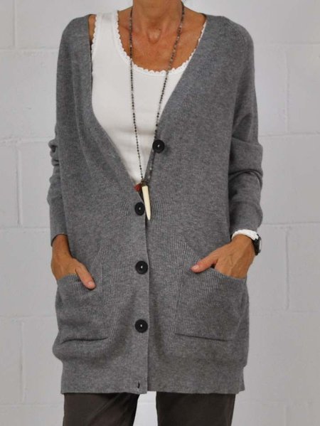 

Acrylic Casual Outerwear, Deep gray, Outerwear