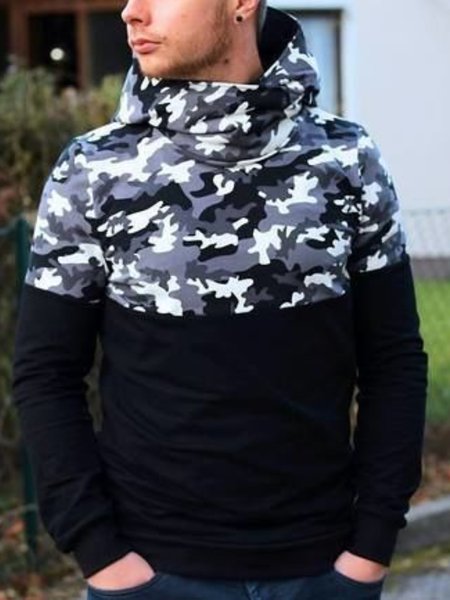 

Long Sleeve Cotton Sweatshirt, As picture, Hoodies&Sweatshirts