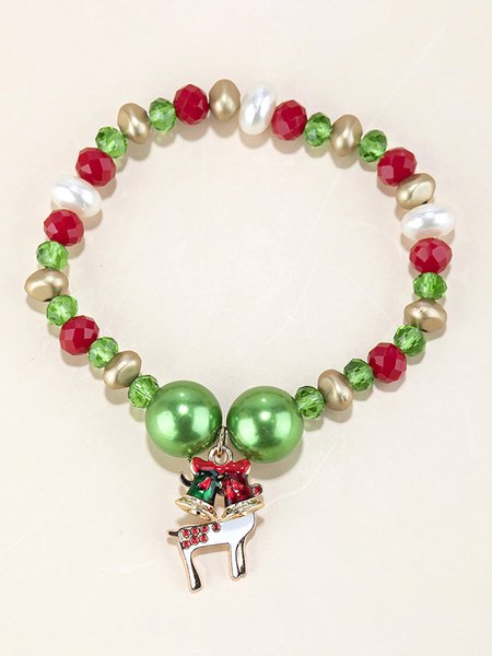 

Natale Alce Cristallo Perla Lega Braccialetto, Come immagine, Ring