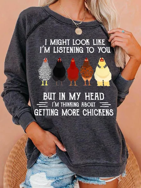 

I Might Look Like I'm Listening To You But In My Head Casual Sweatshirt, Deep gray, Hoodies&Sweatshirts