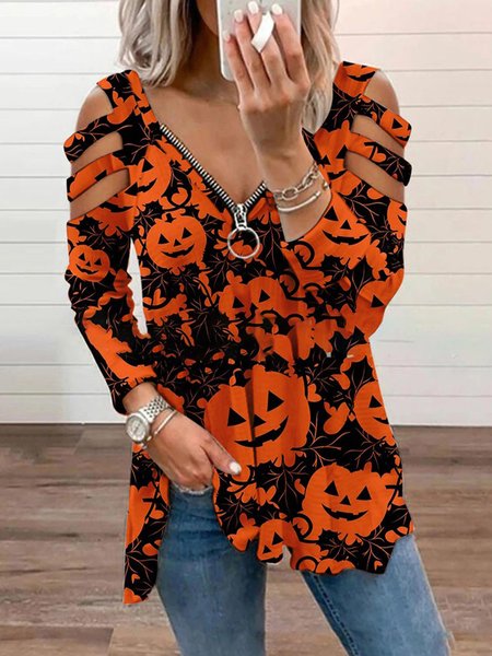 

Cotton Cartoon Vintage Shirts & Tops, Black-yellow, Tops