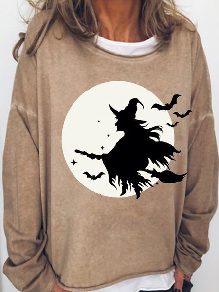 

I Can Drive A Stick Halloween Casual Sweatshirt, Light brown, Hoodies&Sweatshirts