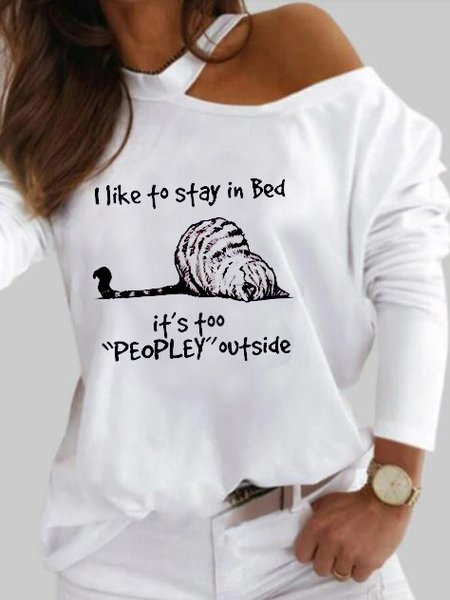 

Cotton Vintage Letter Shirts & Tops, White, T-Shirts