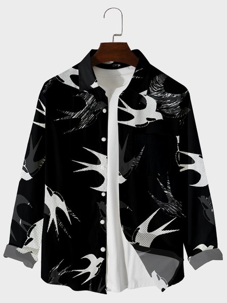 

Long Sleeve Casual Shirts & Tops, Black, Men's shirts