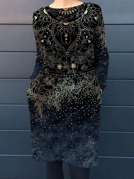 

Casual Loosen Dresses, Black, Midi Dresses