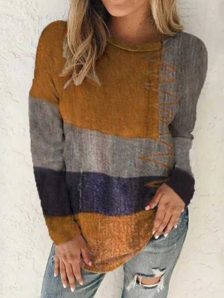 

Crew Neck Regular Fit Casual Shirts & Tops, Multicolor, Tops