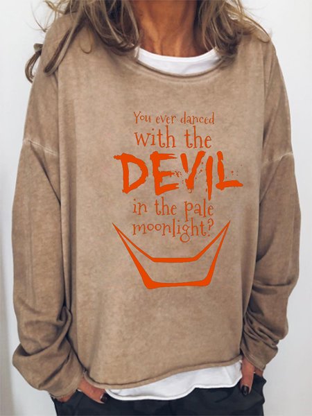 

Ever Dance With The Devil In The Pale Moonlight Casual Sweatshirt, Khaki, Hoodies&Sweatshirts