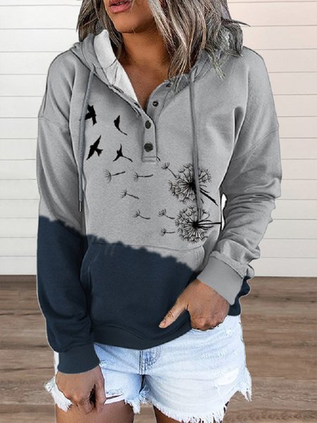

Vintage Loosen Animal Hooded Sweatshirt, Gray, Hoodies & Sweatshirts
