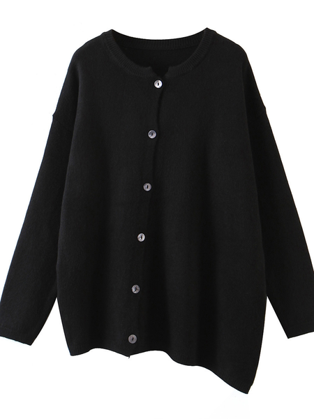 Casual Sweater, Black, Knitwear & Sweaters