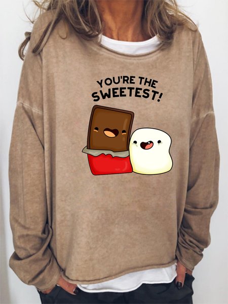 

You're The Sweetest Food Sweatshirt, Khaki, Hoodies&Sweatshirts