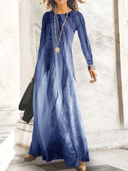 

Loosen Dresses, Blue, Maxi Dresses