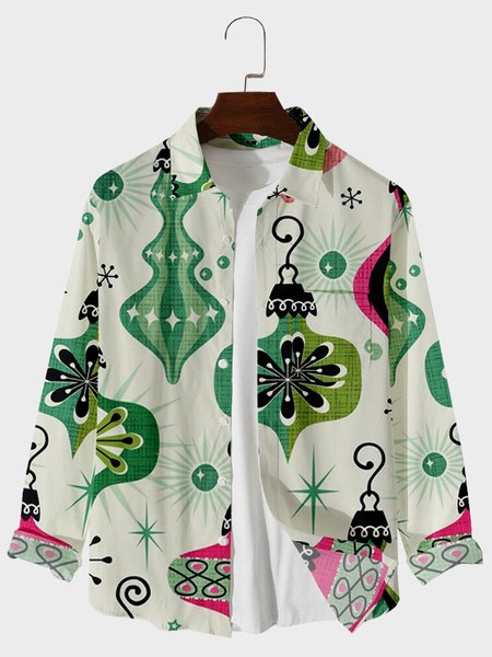 Casual Long Sleeve Shirts & Tops, Green, Men's shirts