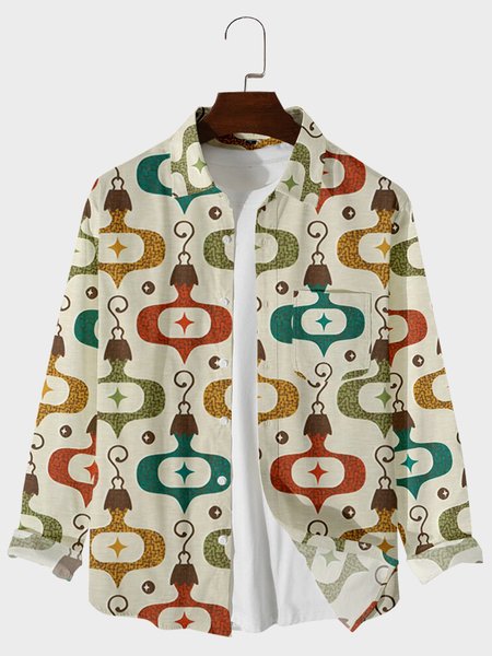 

Shirt Collar Long Sleeve Shirts & Tops, Khaki, Men's shirts