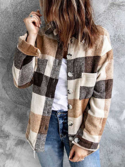 

New Women Warm Casual Vintage Tops Jacket, Multicolor, Coats
