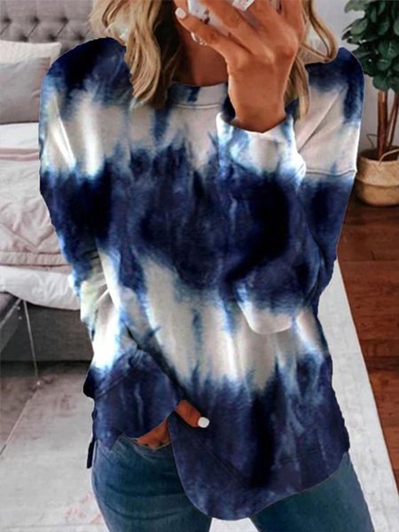 

Striped Holiday Long sleeve Crew Neck Sweatshirt, Blue, Hoodies & Sweatshirts