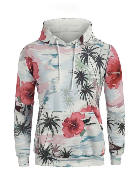 

Hooded Printed Casual Sweatshirt, As picture, Men's Sweatshirts & Hoodies