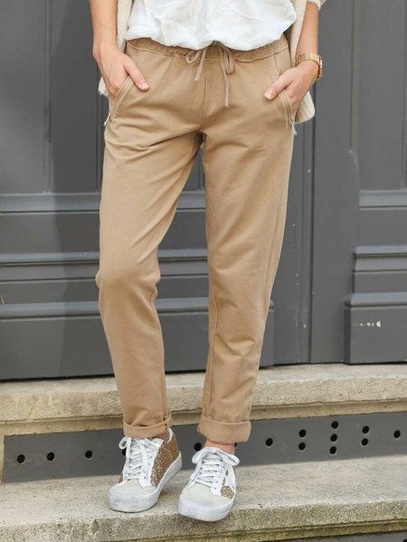 

Plain Cotton Blends Pants, Camel, Pants