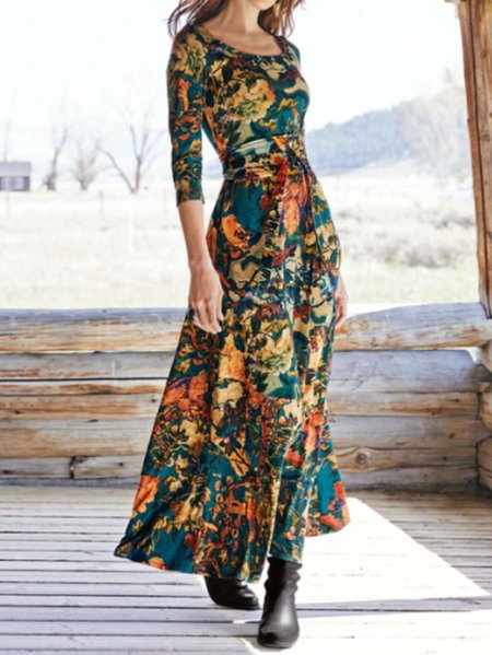 

Cotton Casual Regular Fit Dresses, Royal blue, Maxi Dresses