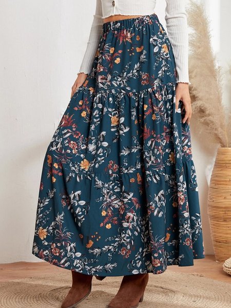 

Casual Vacation Lady Vacation Skirts, Multicolor, Skirts