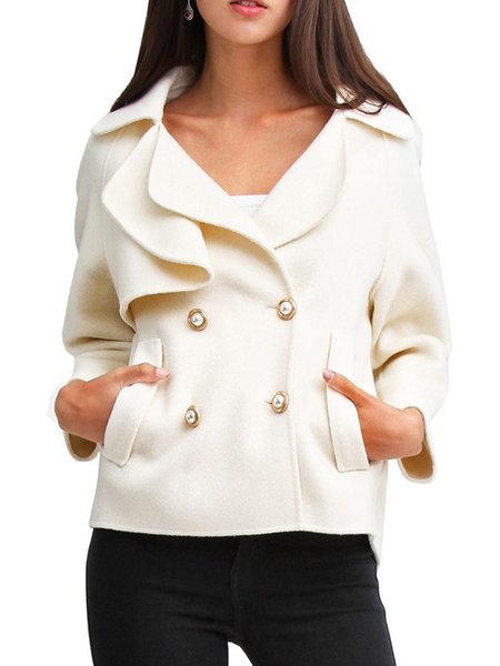 

Raglan Sleeve Vacation Outerwear, White, Coats