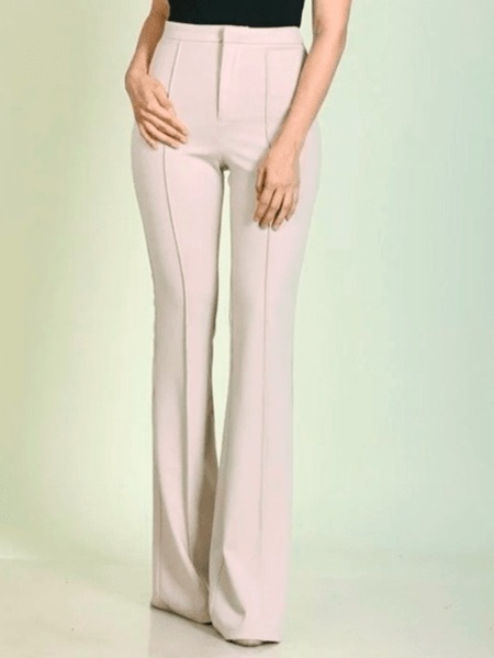 

Work Polyester Fall A-Line Elegant Pants, As picture, Straight Leg Pants
