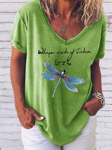 

Whisper Words Of Wisdom Dragonfly Shirts & Tops, Green, T-shirts