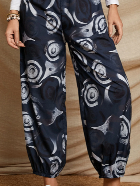 

JFN Abstract Geometric Circle Pants, Deep blue, Pants