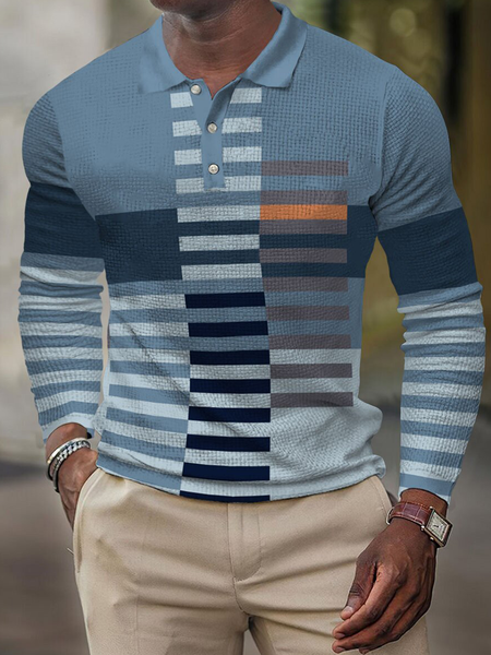 

Casual Geometric Polo Shirts & Tops, Multicolor, Men's t-shirts