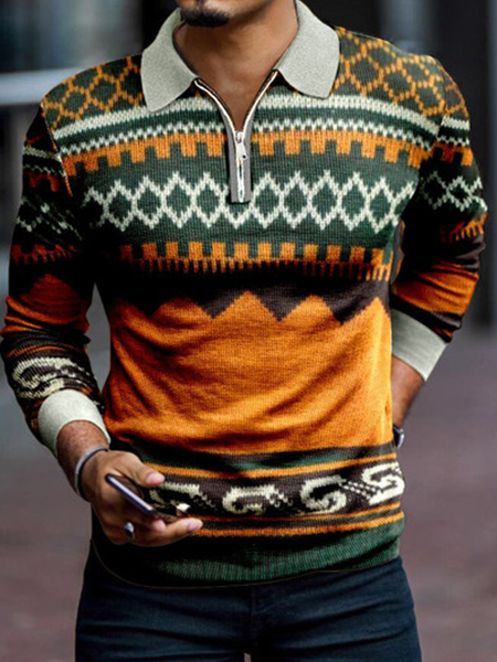

Polo Tribal Cotton Blends Casual Shirts & Tops, Multicolor, Polos