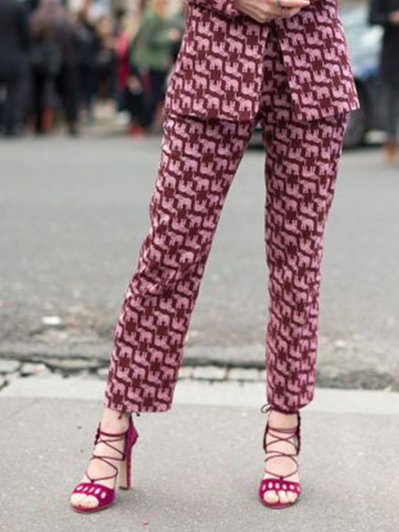 

Regular Fit Lady Pants, As picture, Straight Leg Pants