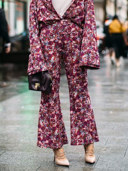 

Regular Fit Daily Pants, As picture, Wide Leg Pants