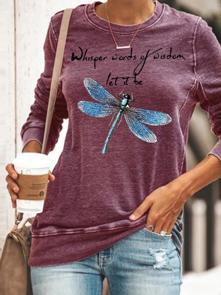 Women's Dragonfly Sweatshirt, Purple, Hoodies&Sweatshirts