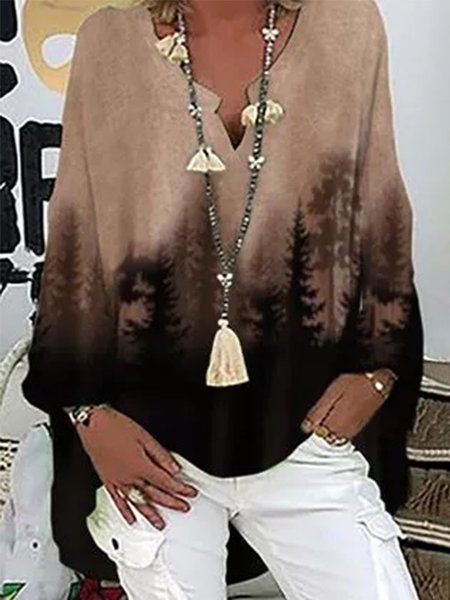 

Casual Leaves Shirts & Tops, Cameo brown, Tops