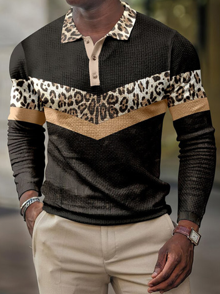 

Polo Leopard Long Sleeve Shirts & Tops, Multicolor, Men's t-shirts