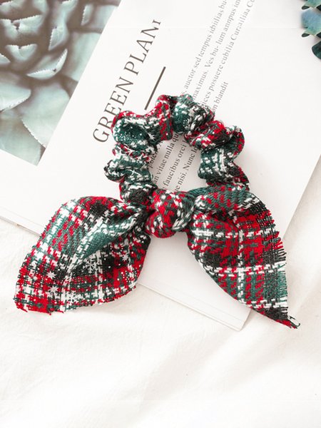 

Christmas Abstract Plaid Snowflake Print Hair Circle, Headwear