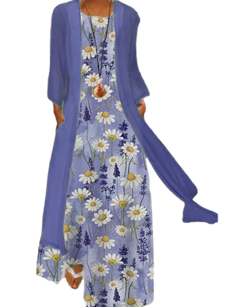 

Abito con cappotto Floreale Elegante Girocollo Suits, Lavanda, Suit