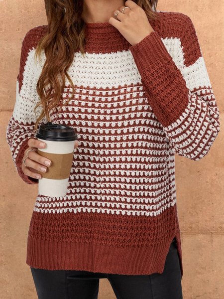

Off Shoulder Vintage Sweater, Brown, Sweaters & Cardigans