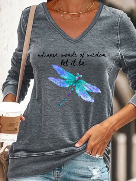 

Dragonfly Casual Sweatshirt, Gray, Long sleeves