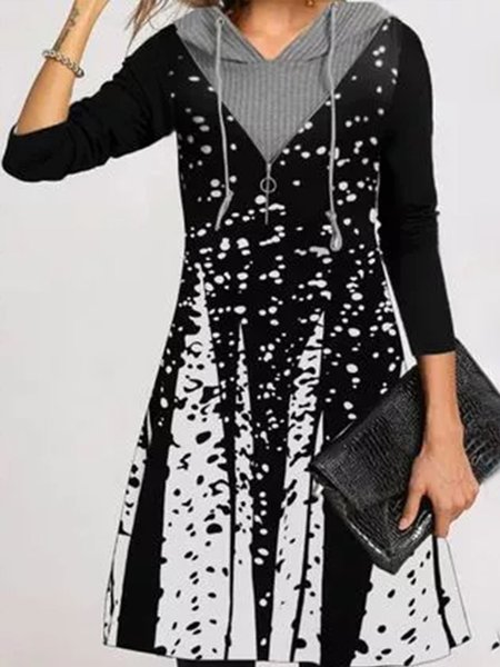

Cotton Blends Dresses, Black, Mini Dresses