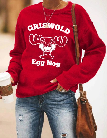 

Griswold Christmas Egg Nog Sweatshirt, Red, Hoodies&Sweatshirts