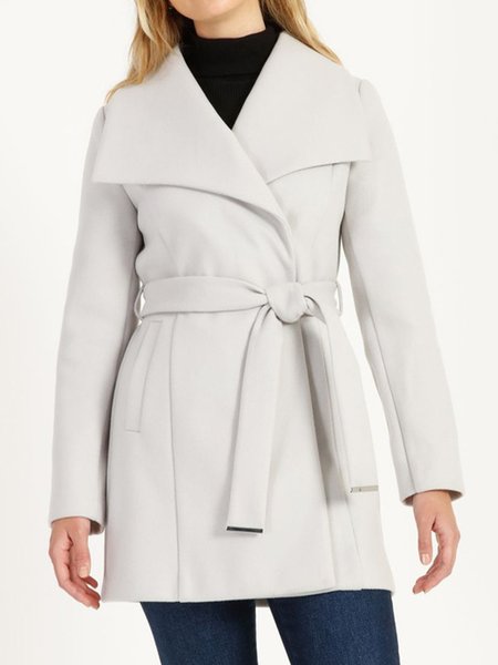 

Lapel Regular Fit Outerwear, Light gray, Coats