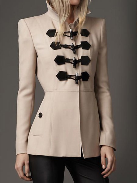 

Casual Solid Outerwear, As picture, Coats