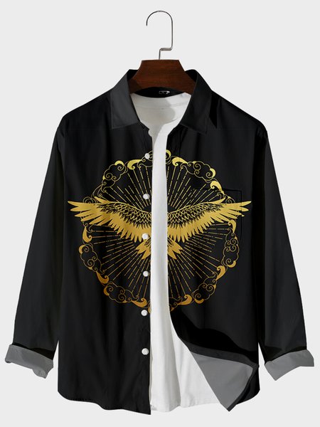 

Long Sleeve Preppy Shirts & Tops, Black, Men's shirts