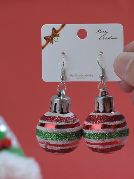 Natale fiocchi di neve Stelle Stampare Palla Orecchini, Accessories