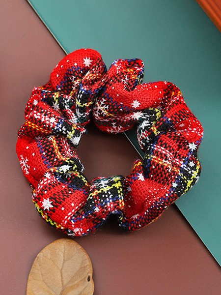

Christmas Geometric Print Hair Tie, Women Hair Accessories