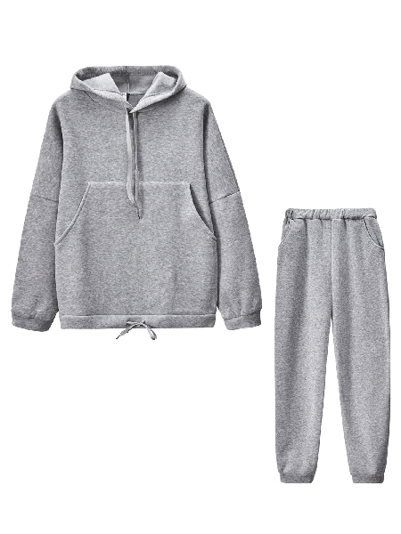 

Casuale Spalla Nuda Allentare Solido Suits, Grigio chiaro, Suit