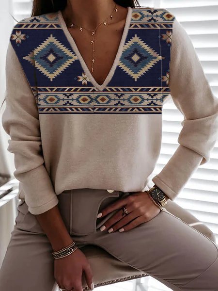 

Casual Cotton Blends Shirt & Top, Khaki, Long sleeve tops