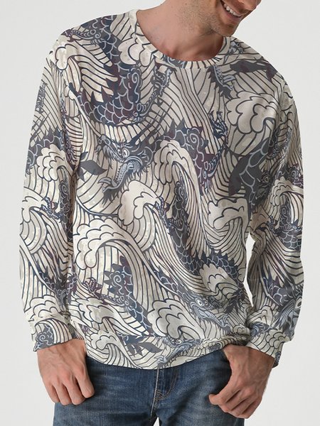 

Sea spray Long Sleeve Crew Neck Sweatshirt, White, Hoodies&Sweatshirts