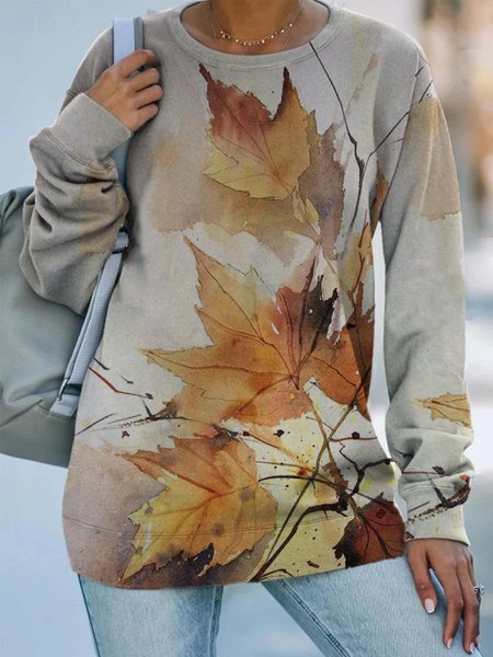 

Casuale Maniche Lunghe Girocollo Stampato Felpa, Multicolore, Hoodies & Sweatshirts