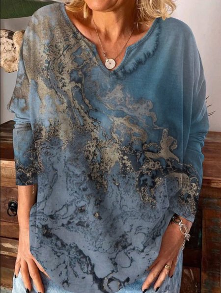 

Vacation Loosen Shirts & Tops, Blue, T-Shirts